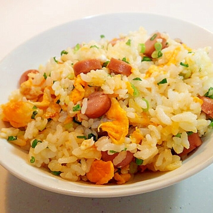 創味シャンタンで ウインナーと卵と葱のチャーハン レシピ 作り方 By ぷ みぃまま 楽天レシピ